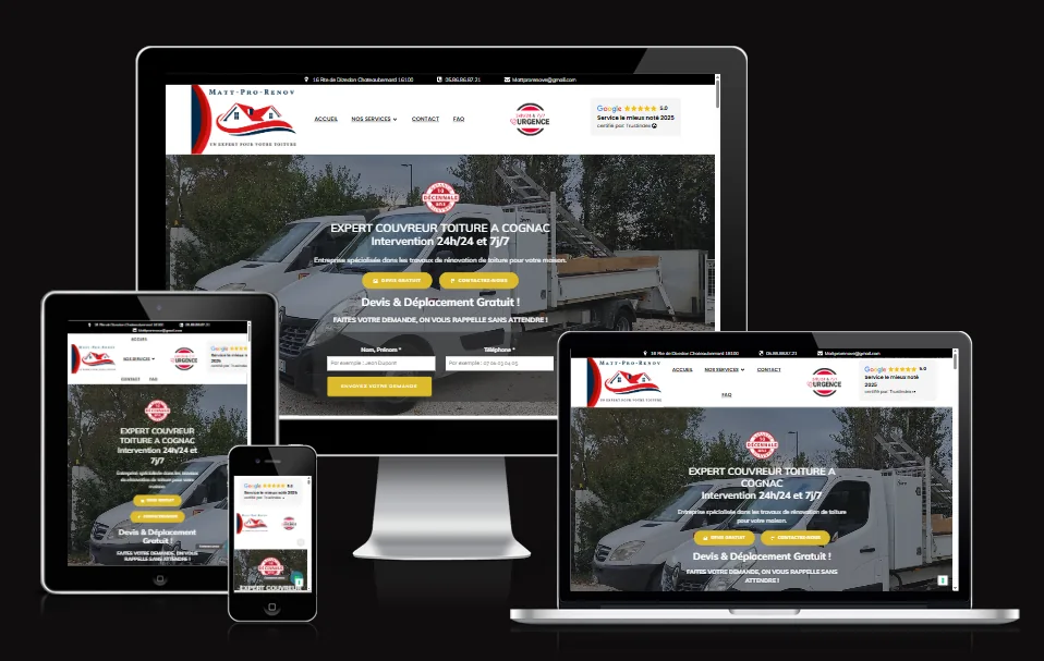 Aperçu du site Matt Pro Rénove